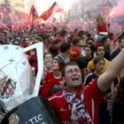 Doce mil seguidores celebraron el triunfo en el centro de Tarragona