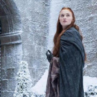 Sophie Turner, caracterizada como Sansa Stark, en un capítulo de la séptima temporada de la serie Juego de tronos.