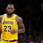 Lebron James, en su último partido con los Lakers.