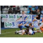 Berrocal fue el autor del primer gol de la Deportiva frente a un Albacete que resistió hasta el final antes de caer por 2-1. LUIS DE LA MATA