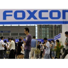 Estand de Foxconn en una feria de empleo en China.