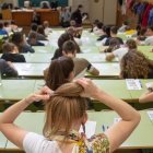 Examen de selectividad en la Universidad de Zaragoza, en una imagen de archivo. /