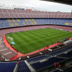 El Camp Nou, con las gradas vacías a pocos minutos del inicio del Barça-Las Palmas.