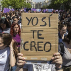 Concentración en Valencia en protesta por la sentencia contra la Manada.