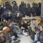 Imagen de archivo de protestas estudiantiles contra el Plan Bolonia