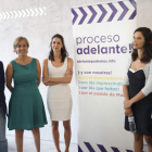 Integrantes de la candidatura Adelante Podemos que fue presentada ayer en Madrid. EFE