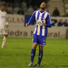 Rueda se lamenta en una de las opciones de gol de las que dispuso en el partido. Una de ellas fue de las más claras del choque, pero se encontró con la gran intervención del portero rival, que salvó a córner.