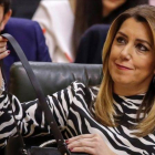 Susana Díaz, este miércoles en el Parlamento de Andalucía.