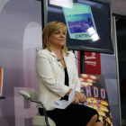 Elena Valenciano, vicesecretaria general del PSOE, esta mañana en Madrid.