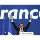 El candidato socioliberal a las elecciones presidenciales francesas, Emmanuel Macron. YOAN VALAT
