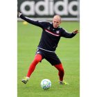 Arjen Robben durante el entrenamiento del Bayern.