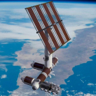 La Estación Internacional con la Tierra al fondo. AXIOM SPACE