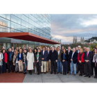Foto de familia de los candidatos del PP al Congreso y al Senado por las nueve provincias de Castilla y León, ayer, en Burgos.