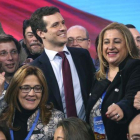 Pablo Casado durante la convención nacional del PP, en enero del presente año.