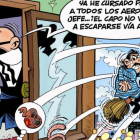 Fragmento de la portada '¡El capo de escapa!', nueva aventura de Mortadelo y Filemón.