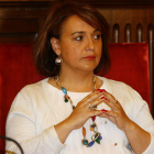 La ex concejala de Personal, Nuria Lesmes, en el último Pleno del anterior mandato.