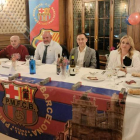 La mesa presidencial de la cena con la que la Peña Maragata del Barcelona celebró su 29 aniversario. CRISTINA
