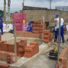 Participantes del curso de albañilería dentro del Plan de Formación de Empleo del Ayuntamiento.