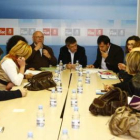 Un momento de la reunión de la ejecutiva provincial del PSOE