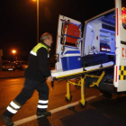 Traslado de órganos tras una de las donaciones multiorgánicas de una persona fallecida en el Hospital de León.