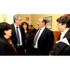 Mercedes Fernández, Jesús Hurtado, Miguel Nava Penilla y Samuel Folgueral, antes del acto central del aniversario del Iesve.