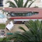 Estado en el que quedó el edificio propiedad del BBVA tras la explosión de la bomba
