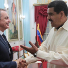 Zapatero y Maduro en el palacio de Miraflores.