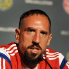 El jugador del Bayern Munich Frank Ribery durante una rueda de prensa.