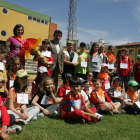 Reyero visitó ayer a los niños participantes.