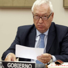 Margallo, en la comisión de ayer en el Congreso.