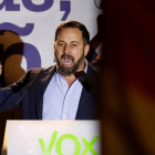 Santiago Abascal valorando los resultados electorales