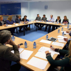 Reunión ayer de los miembros del Grupo Parlamentario Popular, en Valladolid.