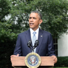 Barack Obama este lunes durante una rueda de prensa en la Casa Blanca.
