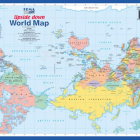 Australia, en el centro del mundo, en un mapa 'upside down'.
