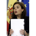 La vicepresidenta Soraya Sáenz de Santamaría.
