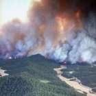 Un incendio forestal en las Cinco Villas.