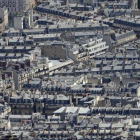 Vista aérea de los tejados de París.