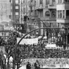 Manifestación previa al cierre de Hulleras, uno de las grandes embestidas que sufrió León