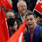 Pedro Sánchez, ayer en Alicante. JUAN CARLOS CÁRDENAS