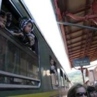 Los más pequeños también participaron del recorrido a A Rúa