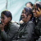 Guerrilleras de las FARC, el pasado 11 de agosto en el campamento de Putumayo, Colombia.