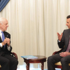 El enviado especial de la ONU a Siria conversa con el presidente Bashar al-Assad.