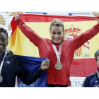 Lidia Valentín ganó el oro en arrancada, dos tiempos y el total olímpico para firmar el título continental. R.G.