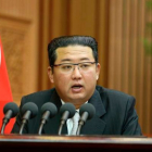 Kim Jong-un, líder de Corea del Norte. KCNA