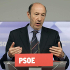 El secretario general del PSOE, Alfredo Pérez Rubalcaba.