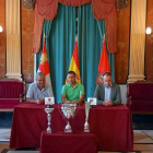 Un momento del acto de presentación y sorteo de la quinta edición de la Copa Castilla y León. DL