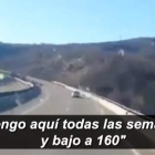 Imagen captada del vídeo realizado por el camionero bajando el Manzanal en la vertiente berciana.