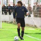 Luis Alberto Badeso cuando defendía la portería del Atlético Astorga en Tercera División.