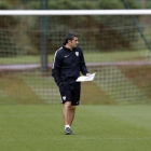 Ernesto Valverde, en un entrenamiento del Athletic de Bilbao, en las instalaciones de Lezama, en octubre pasado.