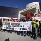 Trabajadores de las auxiliares de Compostilla, en León. RAMIRO
